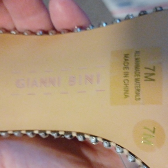 NEW Gianni Binni Clear PVC & Rhinestone Embellishments Strappy High Heels SZ 7 - Picture 10 of 13